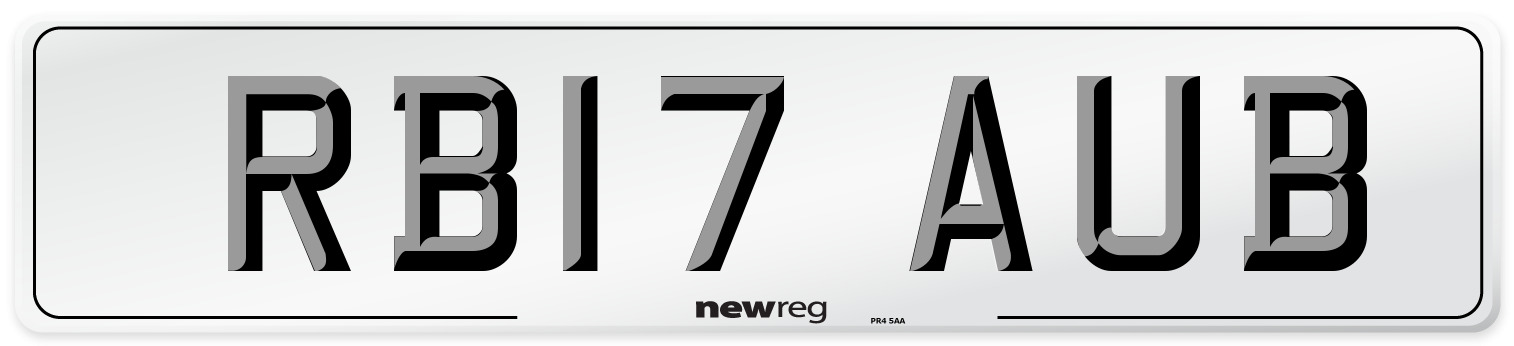 RB17 AUB Number Plate from New Reg